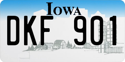 IA license plate DKF901