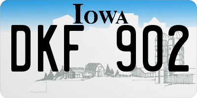 IA license plate DKF902