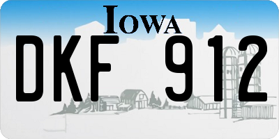 IA license plate DKF912