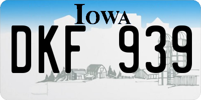 IA license plate DKF939