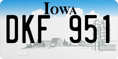 IA license plate DKF951