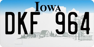 IA license plate DKF964