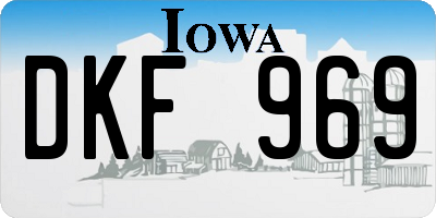 IA license plate DKF969
