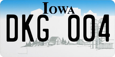 IA license plate DKG004