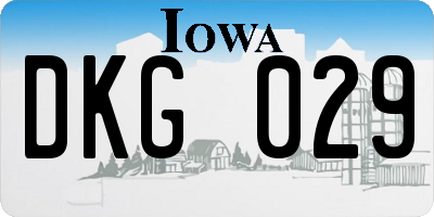 IA license plate DKG029