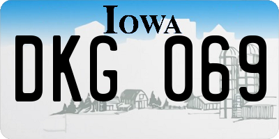 IA license plate DKG069