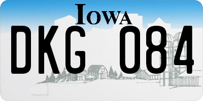 IA license plate DKG084