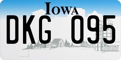 IA license plate DKG095