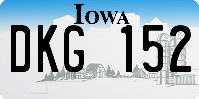 IA license plate DKG152