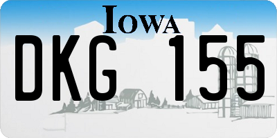 IA license plate DKG155