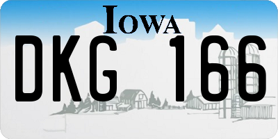 IA license plate DKG166
