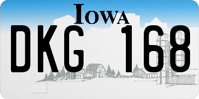 IA license plate DKG168