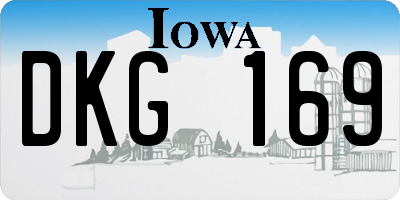 IA license plate DKG169