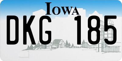 IA license plate DKG185
