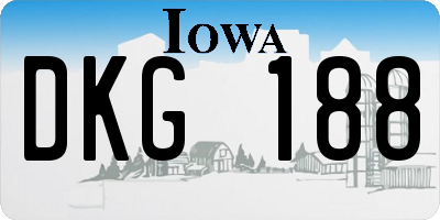 IA license plate DKG188