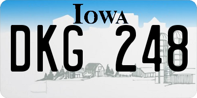 IA license plate DKG248