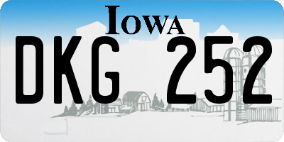 IA license plate DKG252