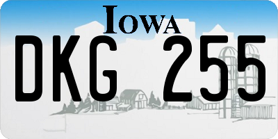 IA license plate DKG255