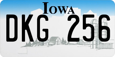 IA license plate DKG256