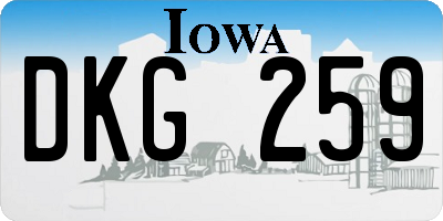 IA license plate DKG259