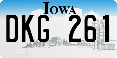 IA license plate DKG261