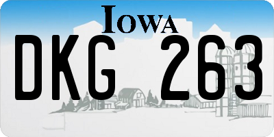 IA license plate DKG263