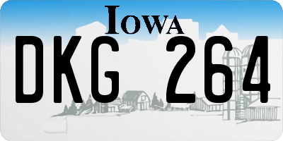 IA license plate DKG264