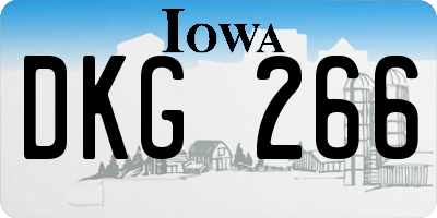 IA license plate DKG266