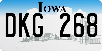 IA license plate DKG268