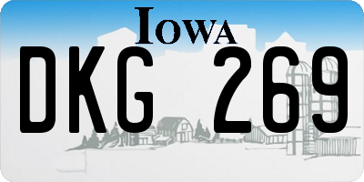 IA license plate DKG269