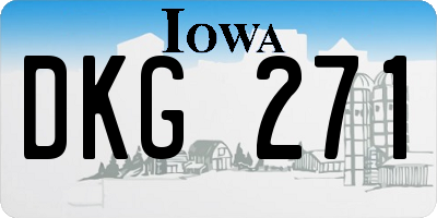 IA license plate DKG271