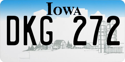 IA license plate DKG272