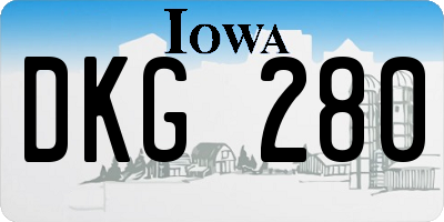 IA license plate DKG280