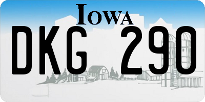 IA license plate DKG290