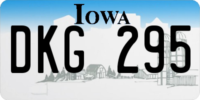 IA license plate DKG295