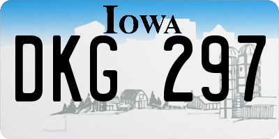 IA license plate DKG297