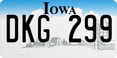 IA license plate DKG299