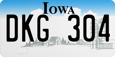 IA license plate DKG304