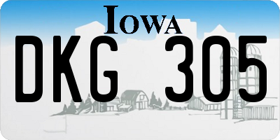 IA license plate DKG305