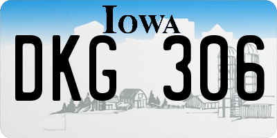 IA license plate DKG306