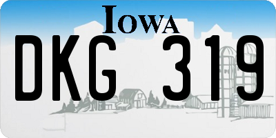 IA license plate DKG319