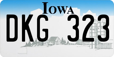 IA license plate DKG323