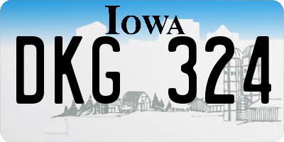 IA license plate DKG324