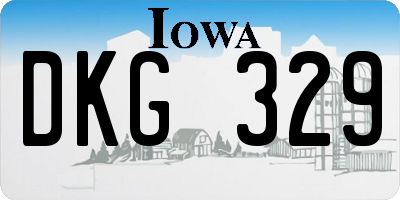 IA license plate DKG329