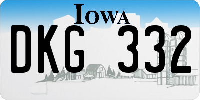 IA license plate DKG332