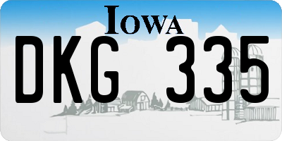 IA license plate DKG335