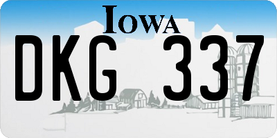 IA license plate DKG337