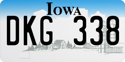 IA license plate DKG338