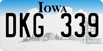 IA license plate DKG339