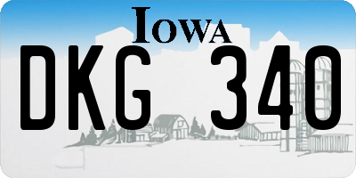 IA license plate DKG340